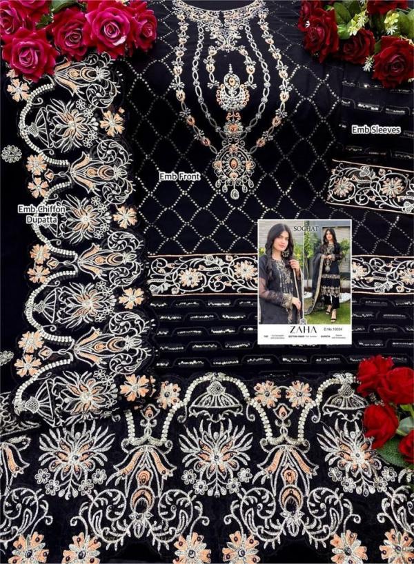 Zaha Nabia Vol 2 Georgette embroidery Designer Pakistani suit